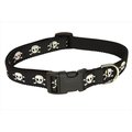 Fly Free Zone,Inc. Reflective Skull Dog Collar; Black - Small FL124429